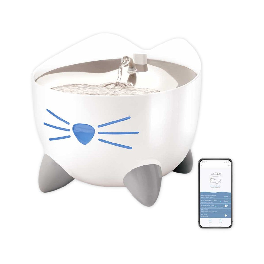 Catit PIXI Smart Stainless Steel Cat Drinking Fountain, 2 L - front view