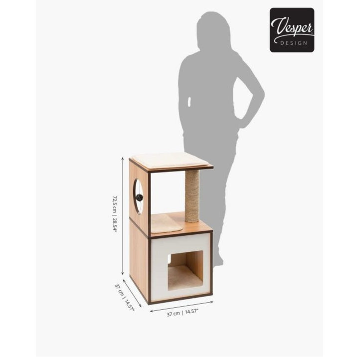 Catit Premium Vesper Box Cat Scratching Lounge Small is compact cat furniture in a modern design 4.