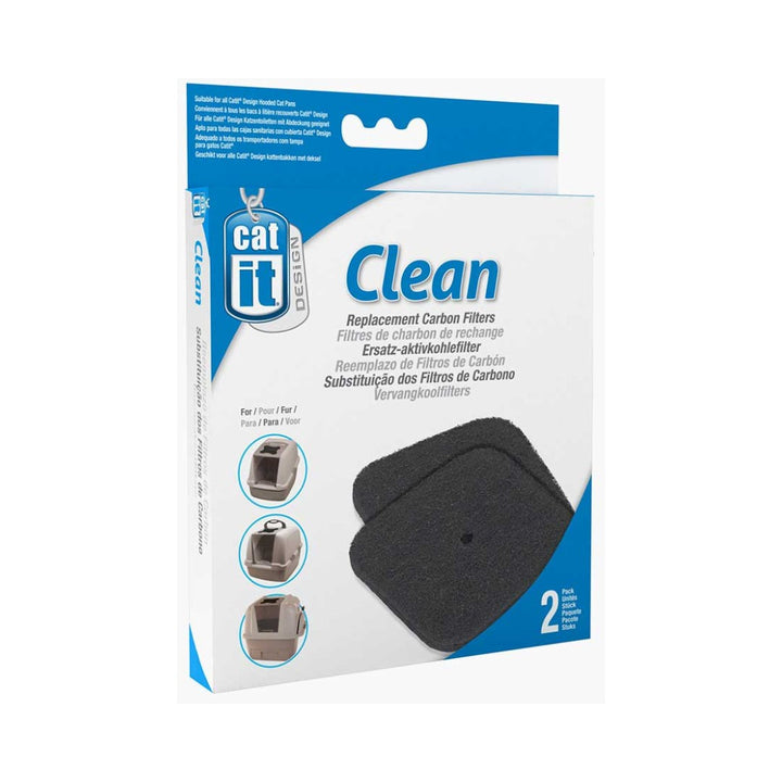 Catit Replacement Carbon Filter High-quality carbon-impregnated polyester insert removes odors from the litter pan.