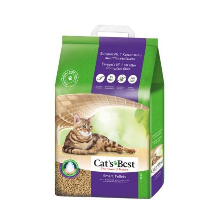 Cat's Best Smart Pellet The efficient, clumping organic cat litter is ideal for long-haired cats – 100% natural organic fibers. These advantages are convincing.
