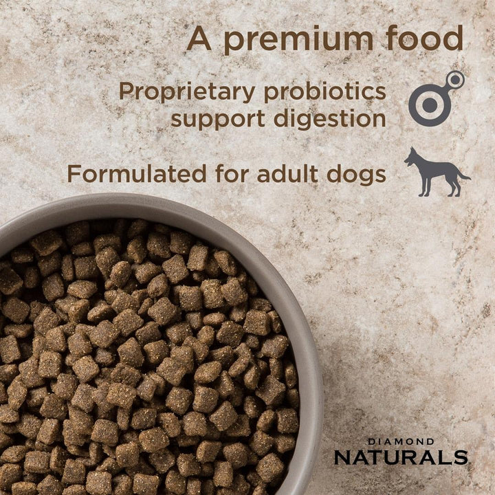Diamond Naturals Lamb Meal and Rice Formula. Made with pasture-raised lamb protein, this formula provides excellent protein for your furry friend Ad.