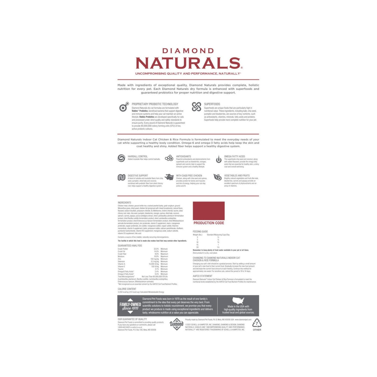 Diamond Naturals Indoor Chicken & Rice Dry Cat Food - product image 2