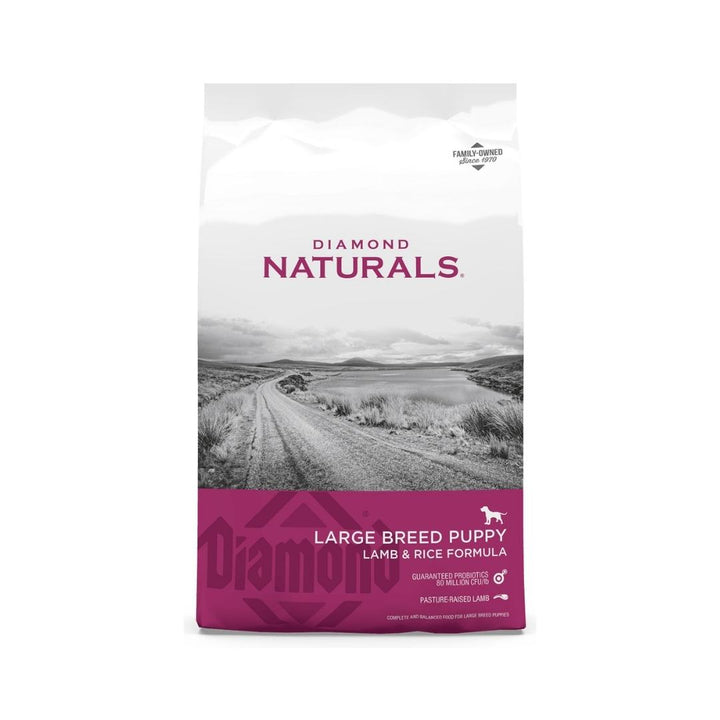 Diamond Naturals Lamb and Rice! This specially formulated food contains all the nutrients needed to fuel your puppy's growing body.