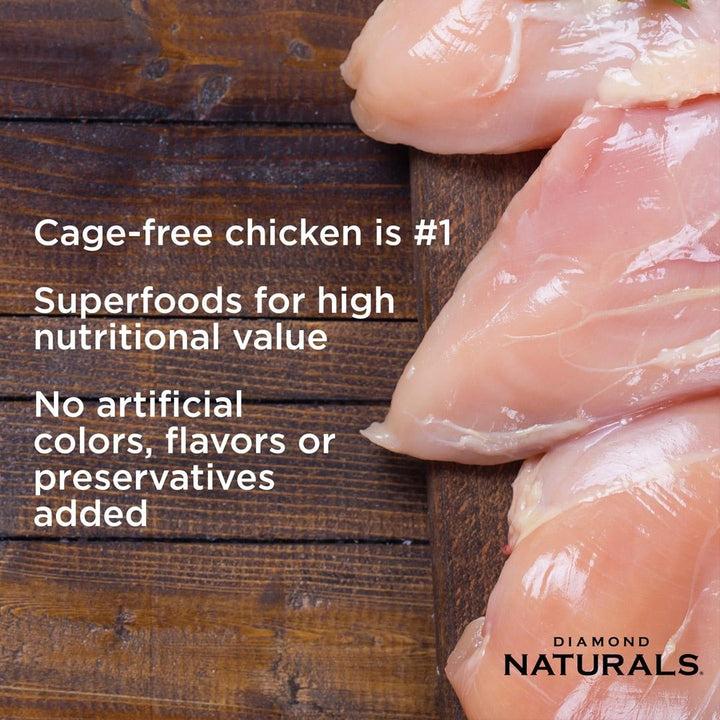 Diamond Naturals Chicken and Rice is a great option. Made with cage-free chicken, it provides superior taste and nutrition Ad. 