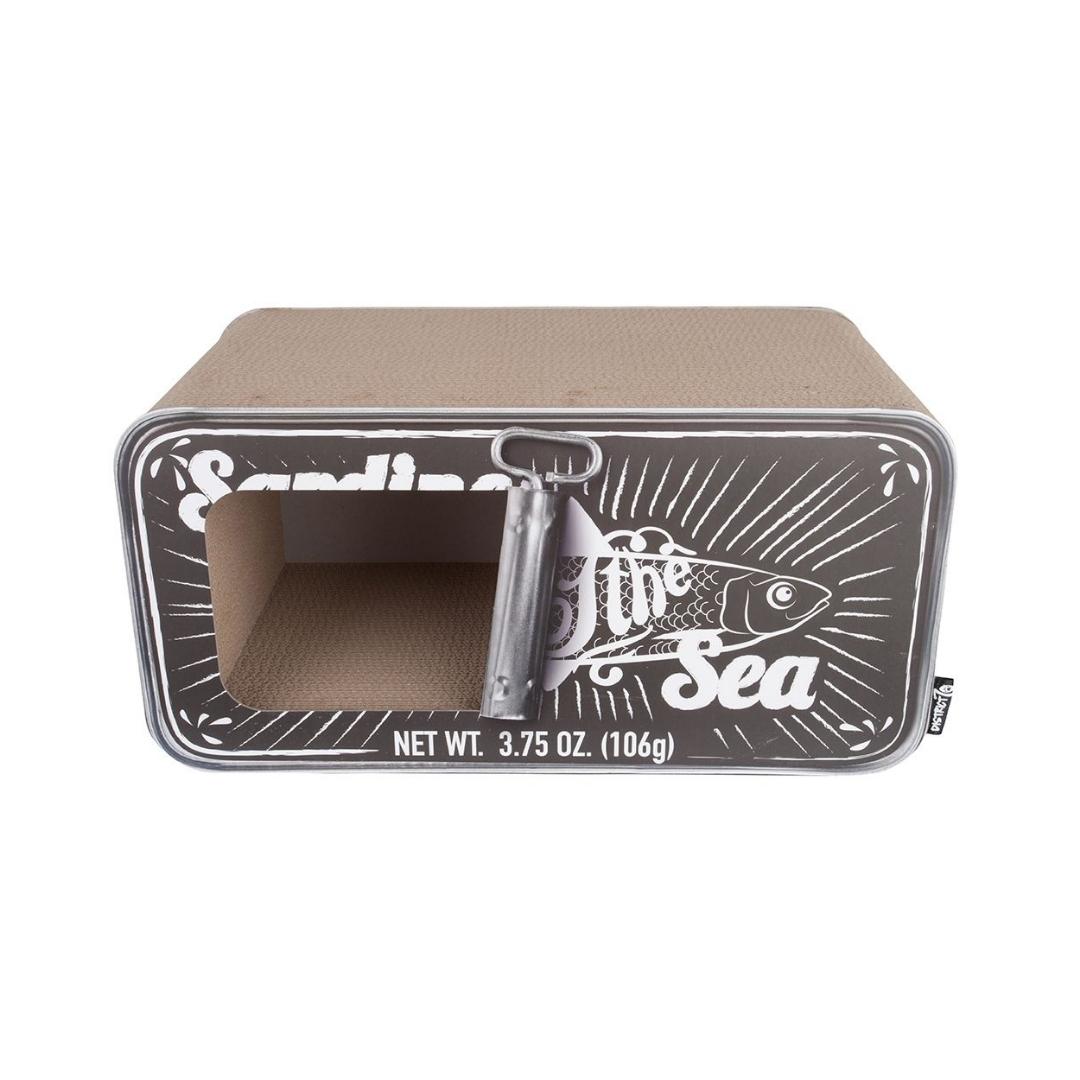 District 70 Sardine 2-in-1 Cat Scratcher &amp; Cave - Stylish and Comfortable Sanctuary for Cats in Dubai - Black Color