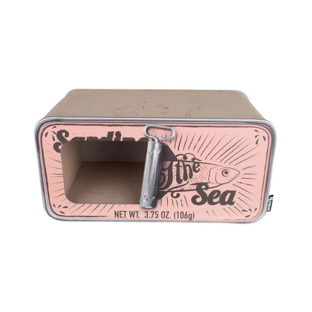 District 70 Sardine 2-in-1 Cat Scratcher &amp; Cave - Stylish and Comfortable Sanctuary for Cats in Dubai - Pink Color