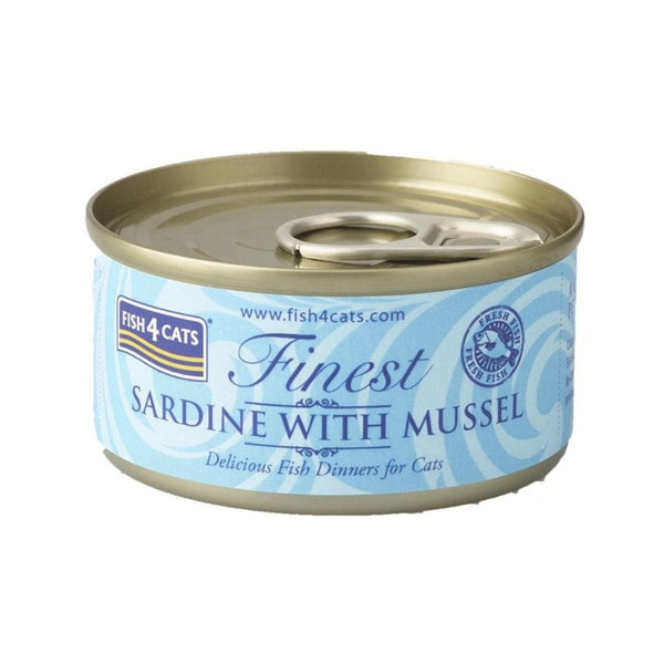 Fish4Cats Sardine with Mussel Wet Food is a healthy and tasty meal that cats love. Fish is a great source of Omega 3, which makes it an excellent dietary option for your feline friend. 