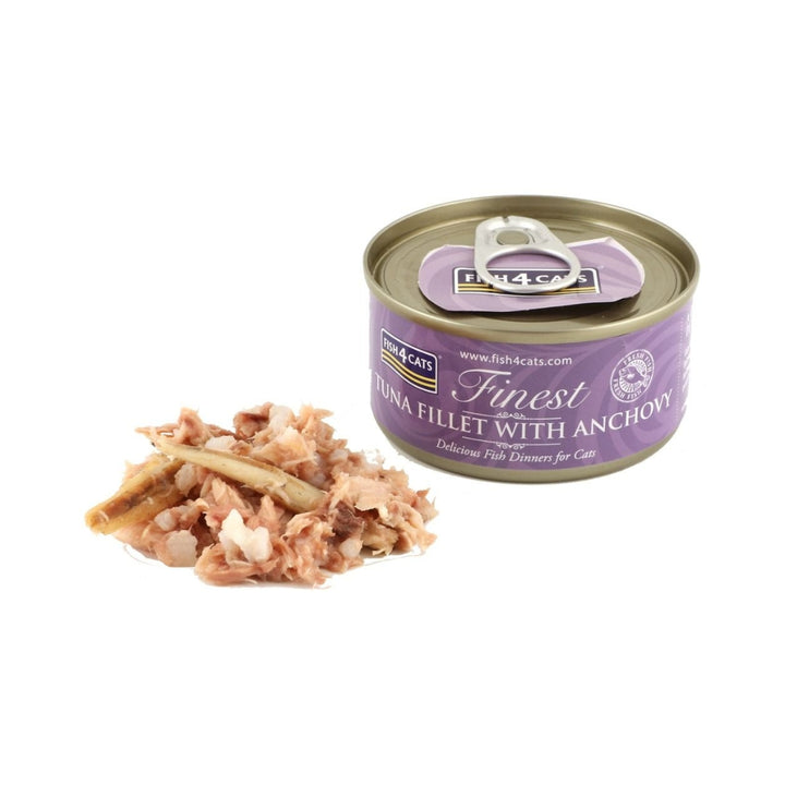 Fish4Cats Tuna Fillet with Anchovy Cat Wet Food - Food with Tin
