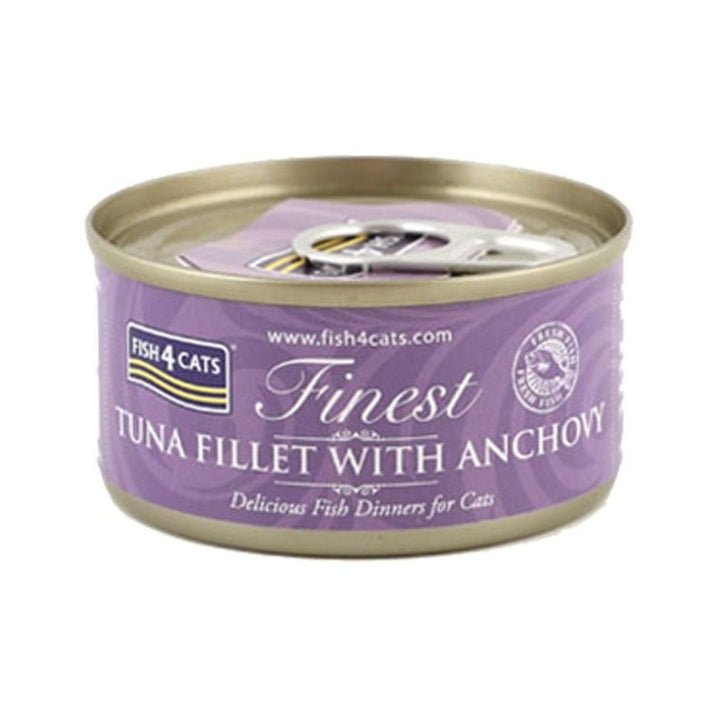 Fish4Cats Tuna Fillet with Anchovy Cat Wet Food Front Tin