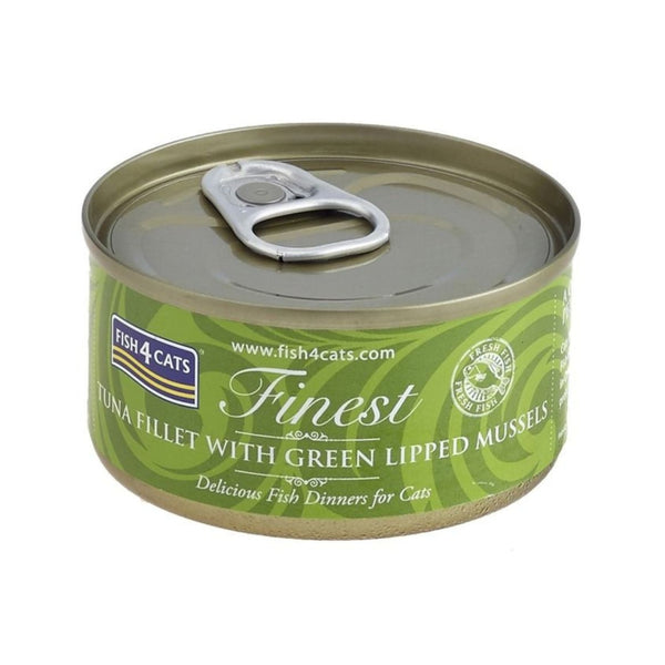 Fish4Cats Tuna Fillet with Mussels Cat Wet Food - Front Tin