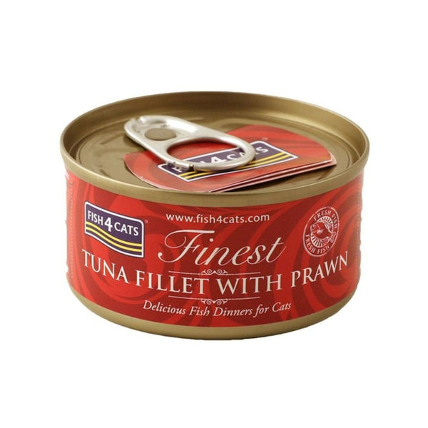 Fish4Cats Tuna Fillet with Prawn Wet Food 70g provides your cat with a rich, delicious, and healthy meal.