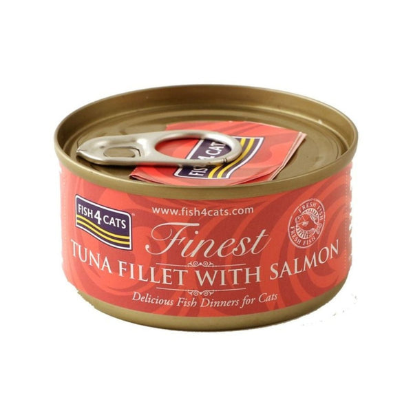 Fish4Cats Tuna Fillet with Salmon Cat Wet Food - Front Tin