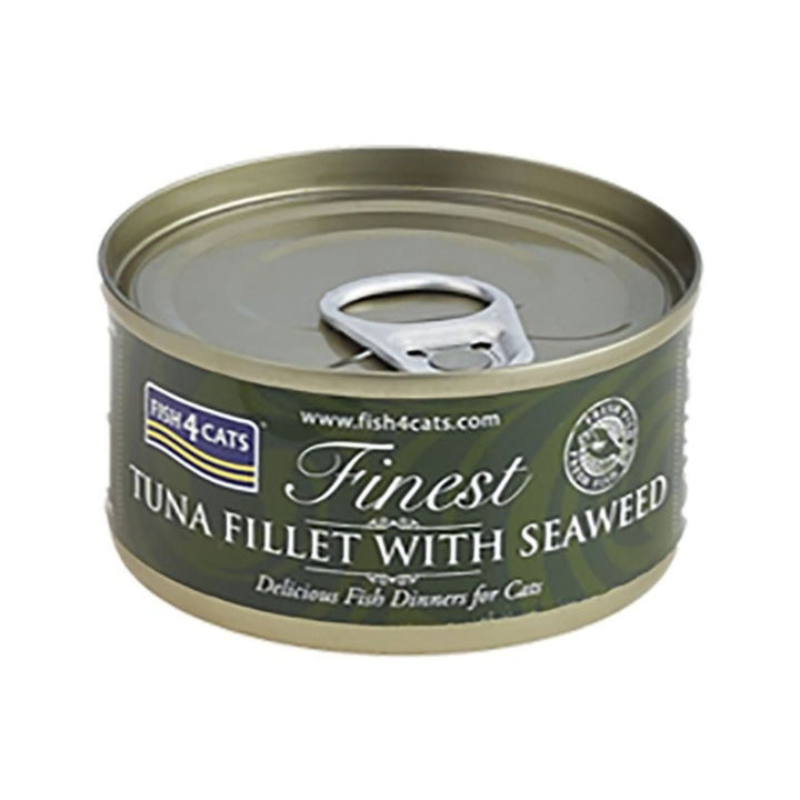 Fish4Cats Tuna Fillet with Seaweed Cat Wet Food - Front Tin