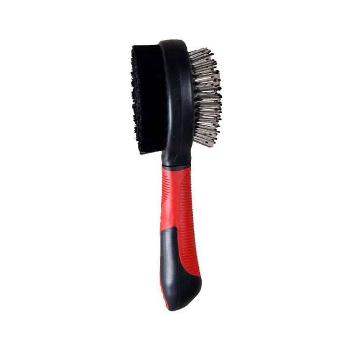 Flamingo Dog Bristle &amp; Pin Brush - Dual-Sided Grooming Brush for Dogs - Small Size