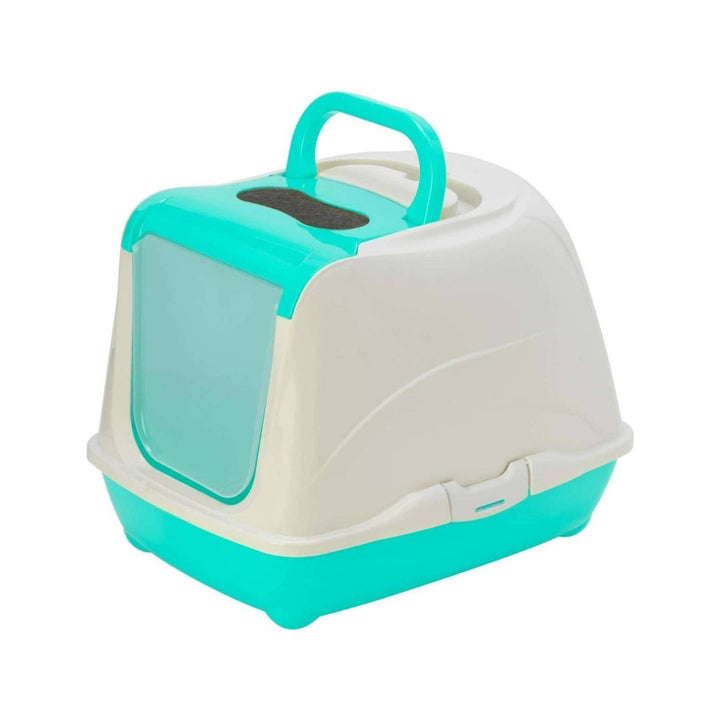 Flamingo Cat Toilet Loki Hawai Cat Litter Box - Compact and Stylish Litter Box for All Breeds in Dubai - Blue Color