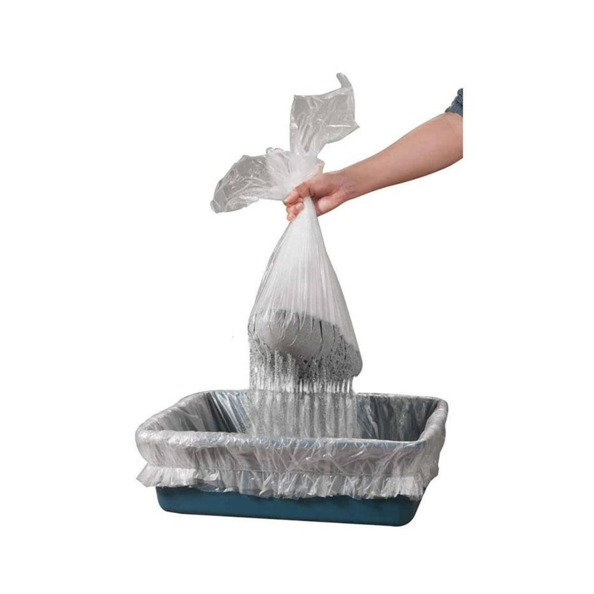 Flamingo Sifting Cat Litter Bags—Effortless Cleaning for Your Cat's Litter Box. This set includes six bags with a secure elastic fit.