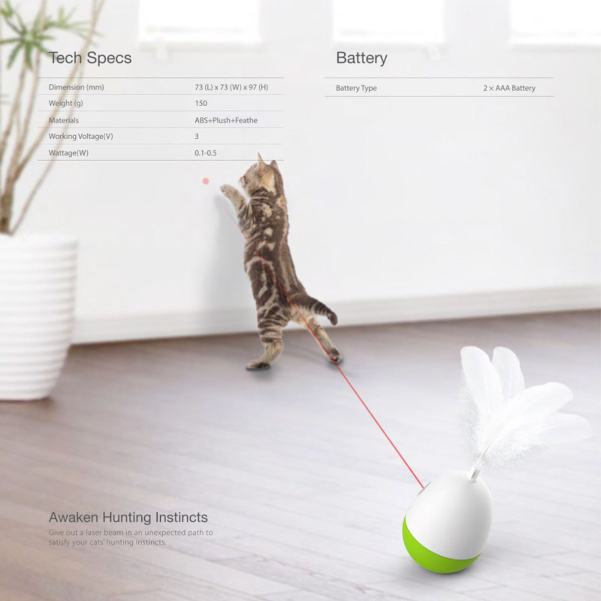 Joyful Laser Tumbler Cat Toy Petz.ae 2