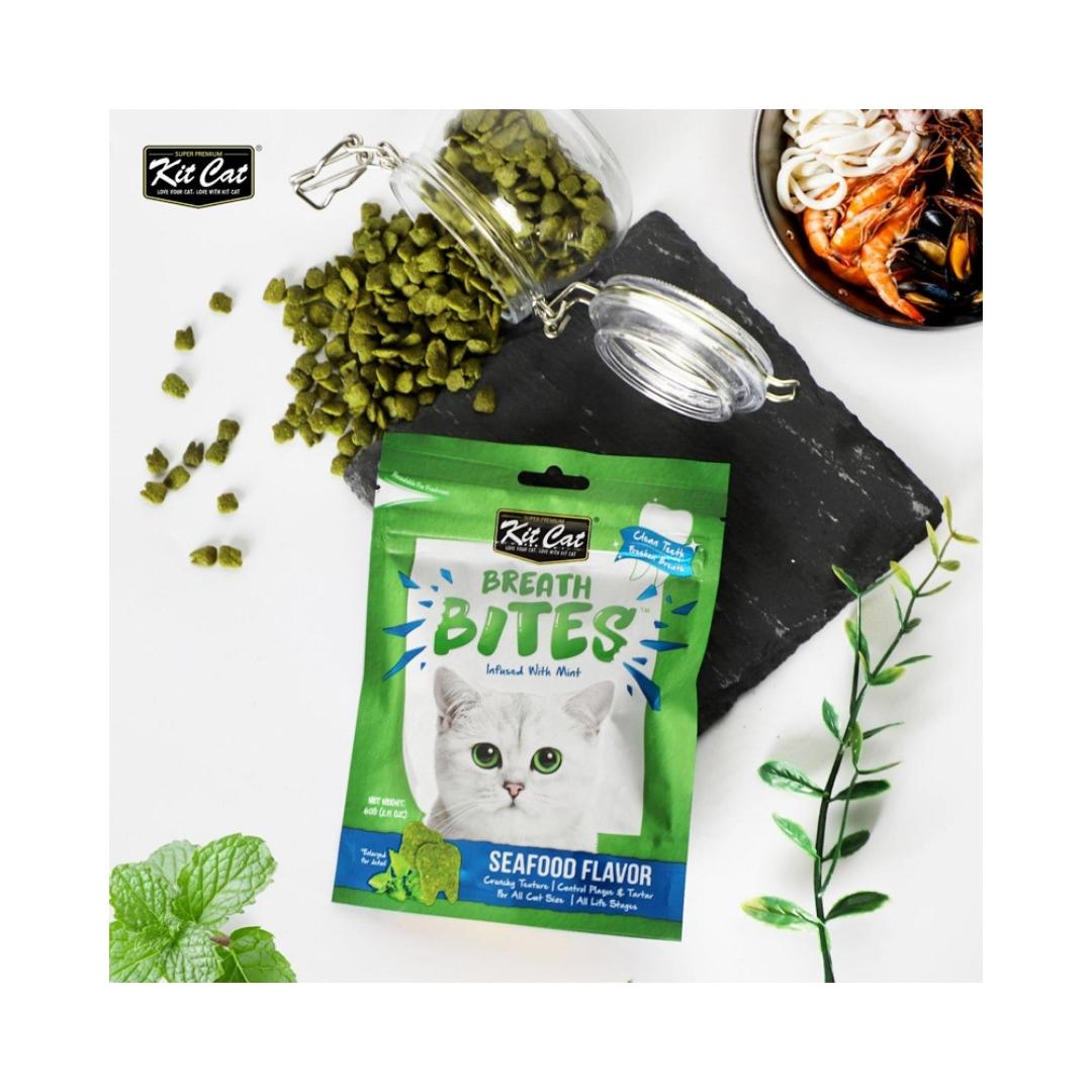Buy Kit Cat Breath Bites Seafood Cat Treats | Petz.ae