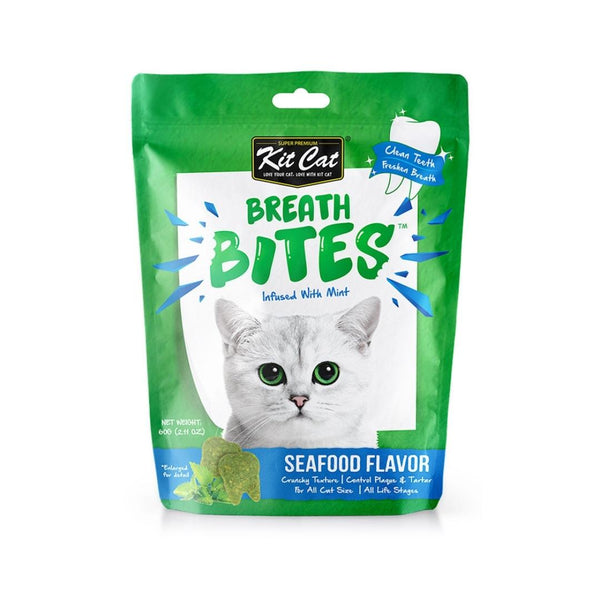 Buy Kit Cat Breath Bites Seafood Cat Treats | Petz.ae