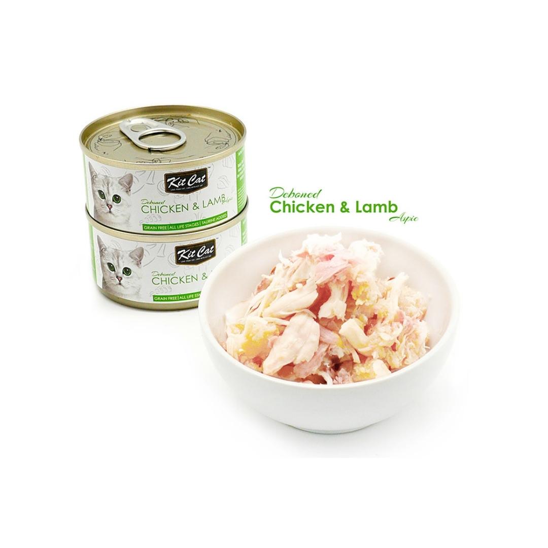 Kit Cat Chicken &amp; Lamb Cat Wet Food 80g - Grain-Free, Nutrient-Rich Diet for Healthy Cats