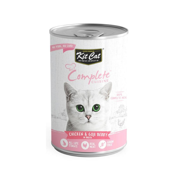 Kit Cat Complete Cuisine Chicken And Goji Berry In Broth is created to provide your cats with a complete meal that Is effortless and convenient.