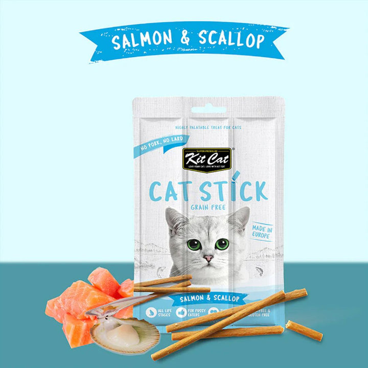 Buy Kit Cat Stick Salmon & Scallop Cat Treats | Petz.ae