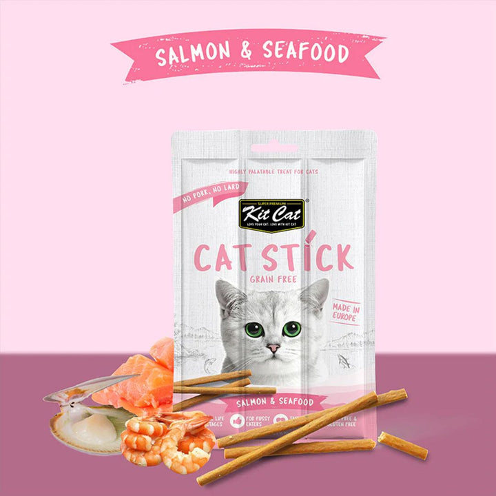 Buy Kit Cat Stick Salmon & Seafood Cat Treats | Petz.ae