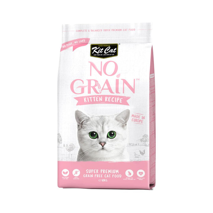 Choose Kit Cat No Grain Kitten Dry Food for your kitten's healthy and thriving start. Order now to provide your pet with the premium nutrition they deserve.