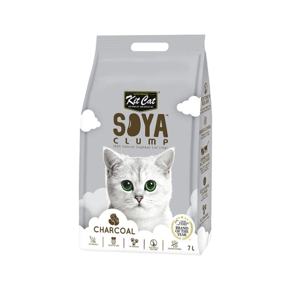 Kit Cat Soya Clump Soybean Cat Litter Charcoal 7L Petz.ae Dubai Pet Store