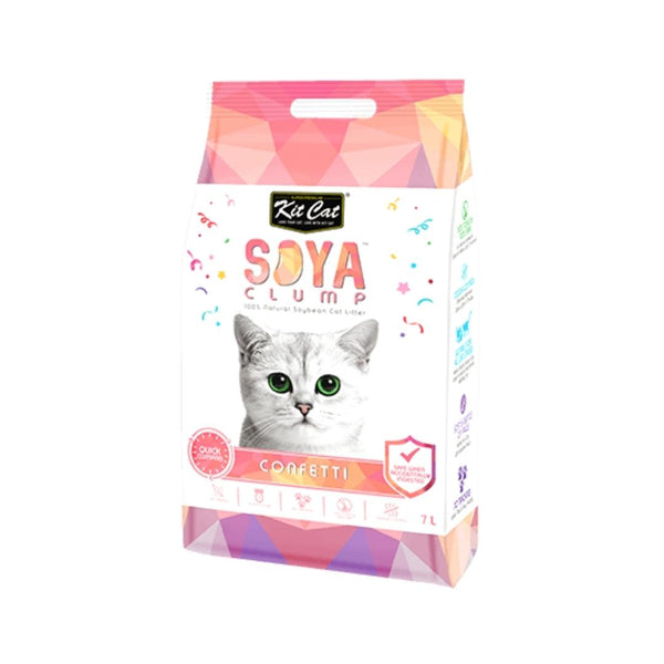 Kit Cat Soya Clump Soybean Cat Litter Confetti 7L Petz.ae Dubai Pet Store