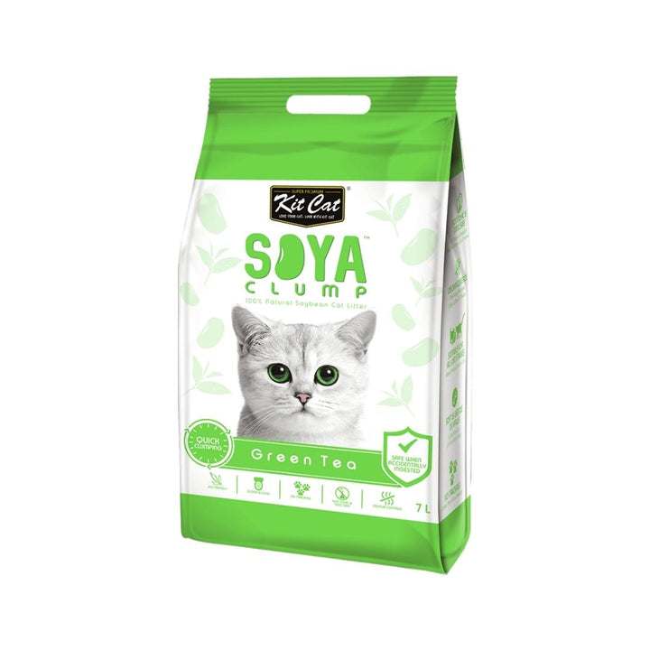 Kit Cat Soya Clump Soybean Cat Litter Green Tea 7L Petz.ae Dubai Pet Store
