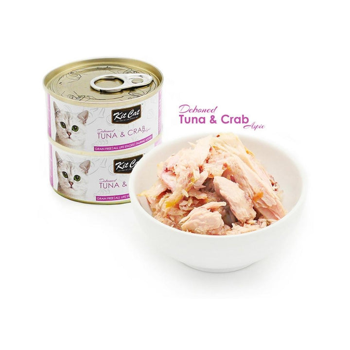 Treat your cherished companion to the exquisite taste and nourishment of Kit Cat Tuna and crab Cat Wet Food. Elevate their dining experience with quality ingredients, catering to their health and happiness.