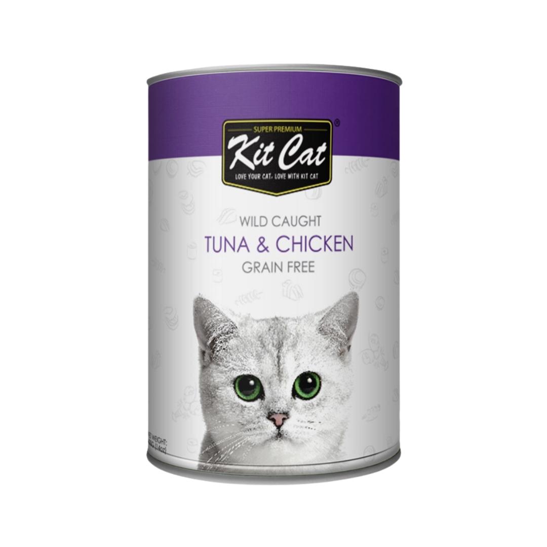 Kit Cat Wild Caught Tuna & Chicken Cat Wet Food - Premium Grain-Free Nutrition, 400g