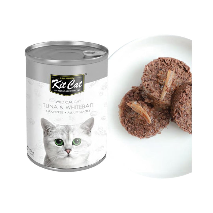 Kit Cat Wild Caught Tuna with Whitebait Canned Cat Food 400g Dubai Pet Store Petz.ae UAE
