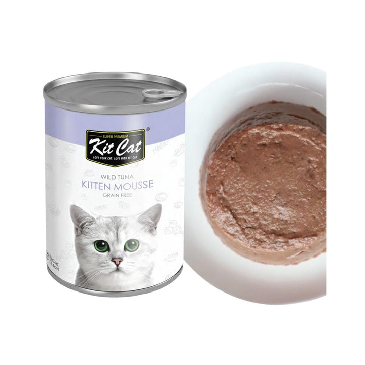 Elevate your cat's culinary experience with Kit Cat Wild Tuna Kitten Mousse—a delectable choice for feline indulgence Full.