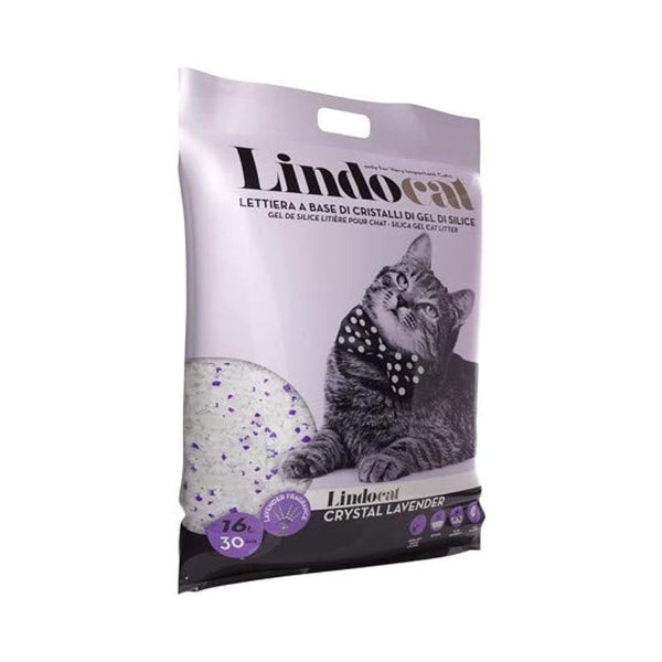 LindoCat crystals of cat litter quickly trap and retain urine, blocking the growth of bacteria and unpleasant odors, while releasing a pleasant scent of lavender 16L