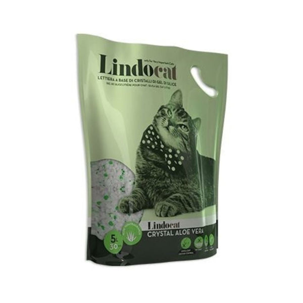 LindoCat Crystal Aloe Vera is a hygienic cat litter comprised of fine crystals of silica gel, is harmless to cats, and is outstanding for its absorption of liquids and odors.