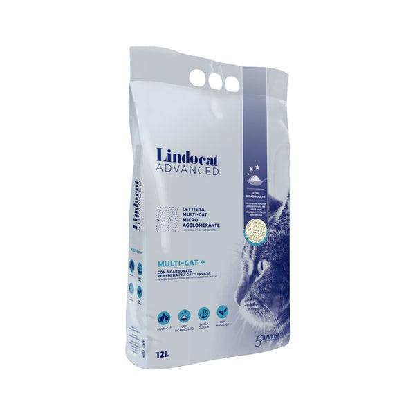 Lindocat White Bentonite Multi-Cat + is a high-quality, clumping, hygienic litter made of 100% bentonite of unique white color, with fine grain size. 