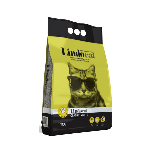 Lindocat White Bentonite Classic White Fragrance-Free is a high-quality hygienic clumping cat litter.