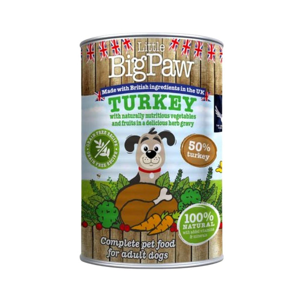 Little Big Paw Dog Turkey 390g Tin