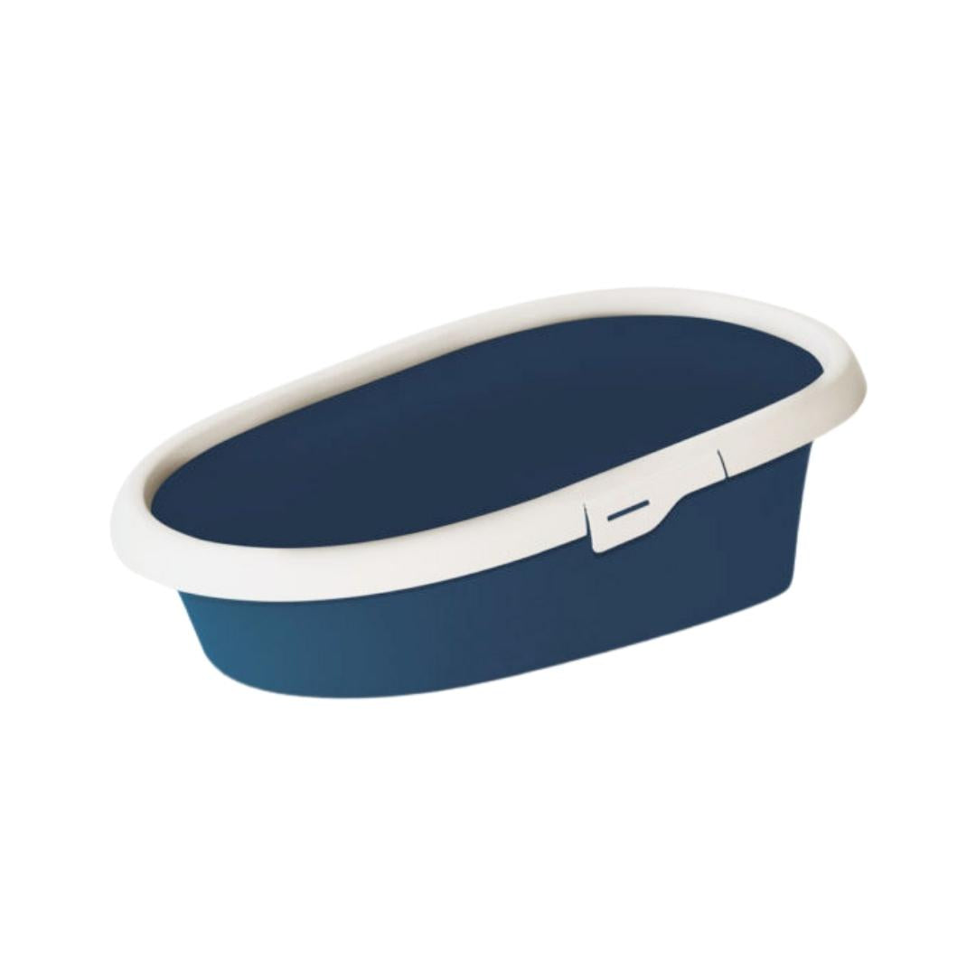 MP Bergamo Minou Cat Litter Box - Easy Access and Cleaning for Cats - Mimi Blue