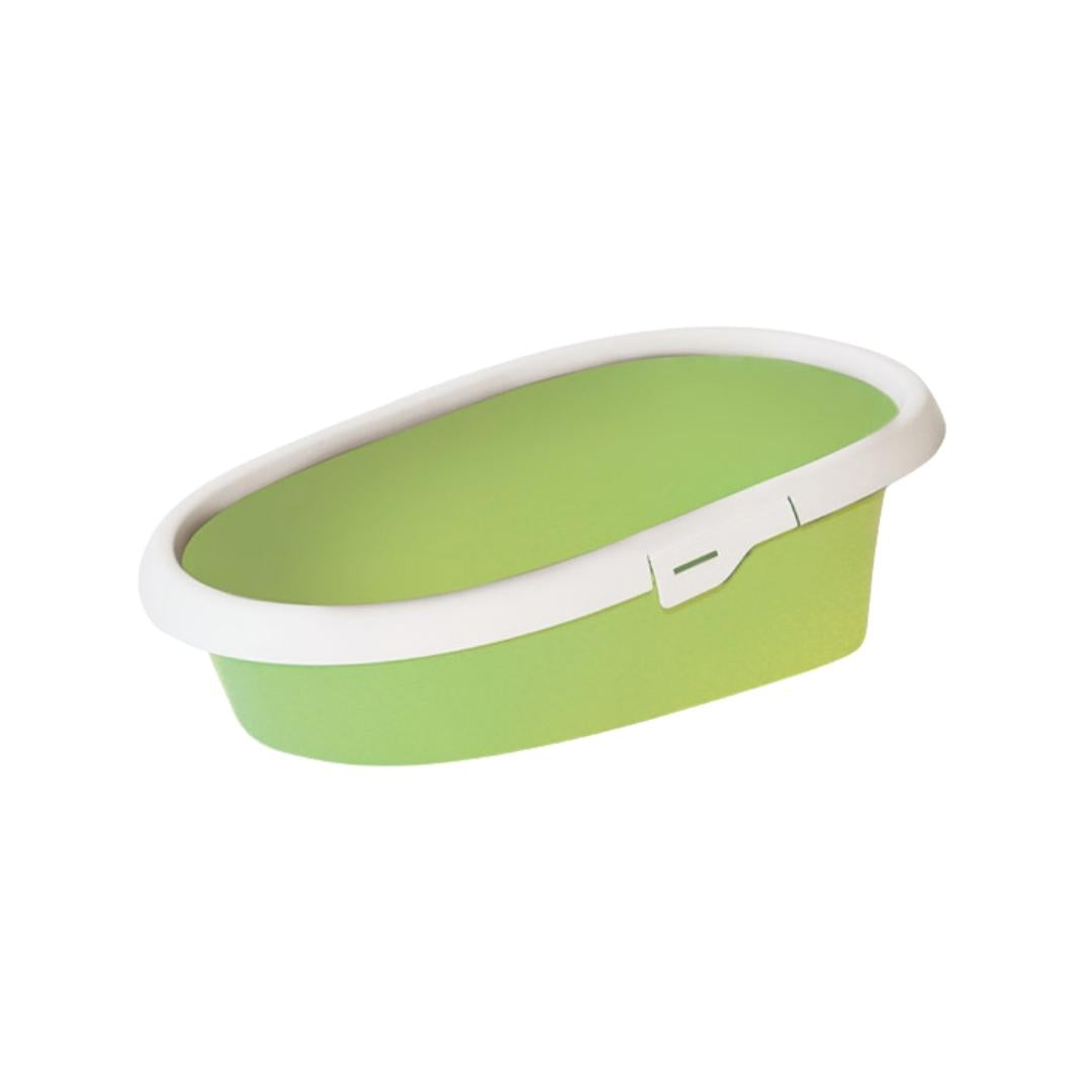MP Bergamo Minou Cat Litter Box - Easy Access and Cleaning for Cats - Mimi Green