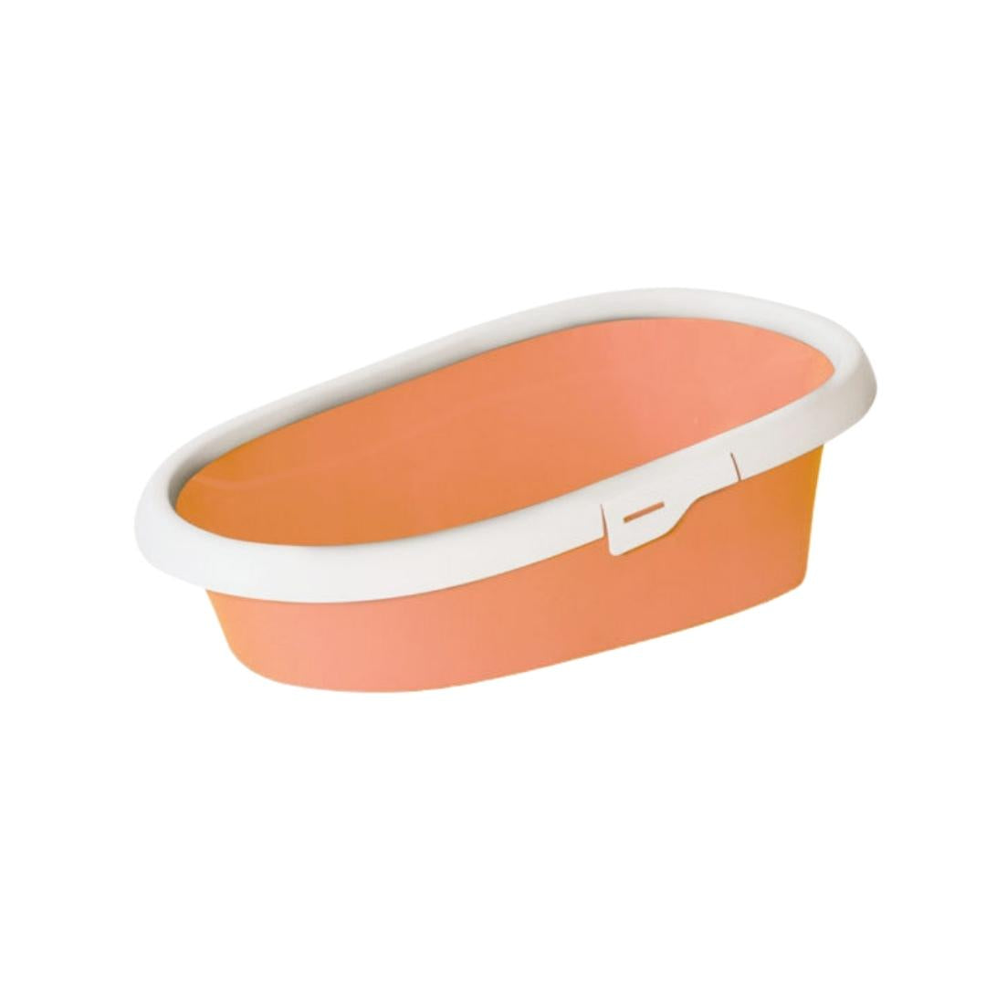 MP Bergamo Minou Cat Litter Box - Easy Access and Cleaning for Cats - Mimi Orange