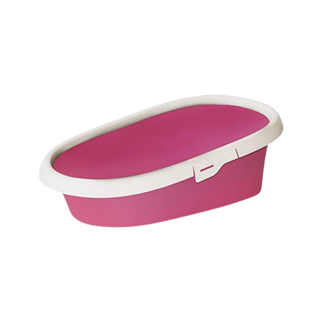 MP Bergamo Minou Cat Litter Box - Easy Access and Cleaning for Cats - Mimi Pink