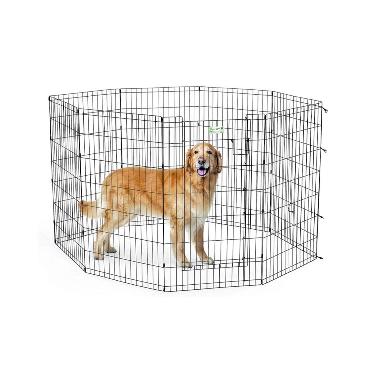 MidWest 42 Black Exercise Pen with Max Lock Door