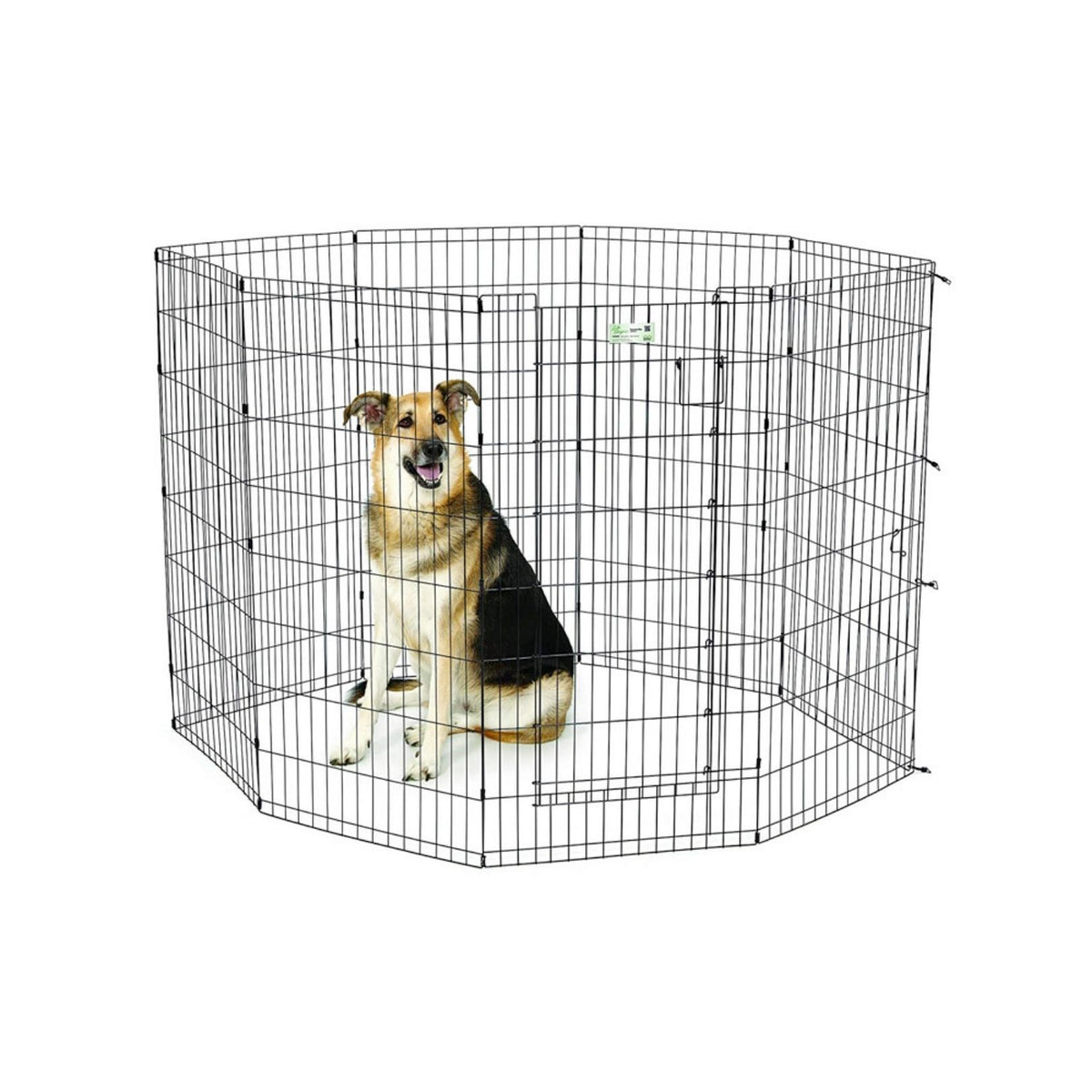 MidWest 48 Black Exercise Pen with Max Lock Door