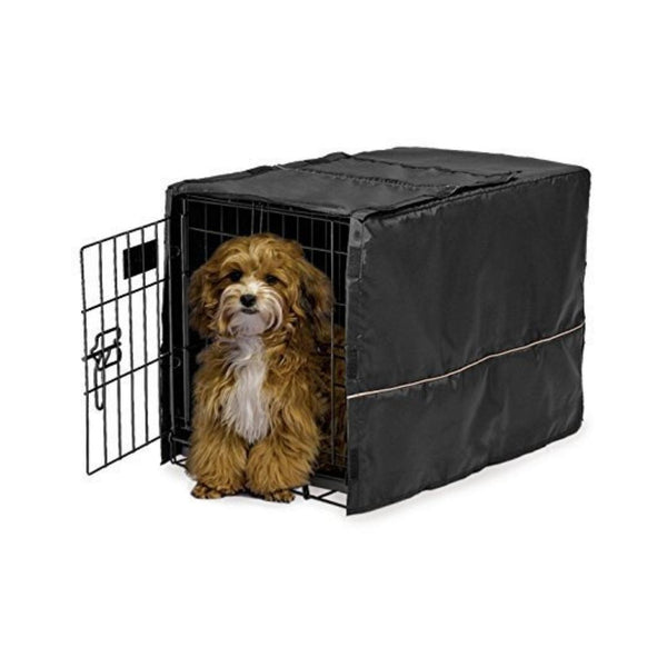 MidWest Black Polyester Pet Crate Covers 22inch Petz.ae