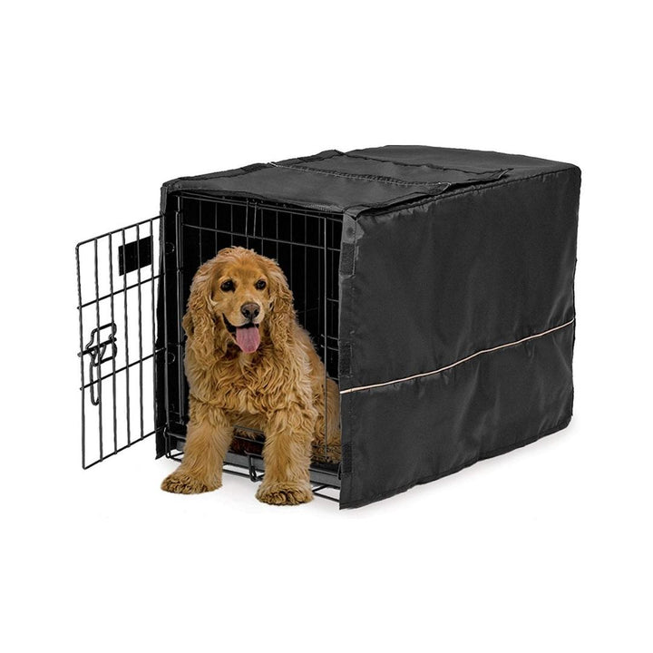 MidWest Black Polyester Pet Crate Covers 30inch Petz.ae