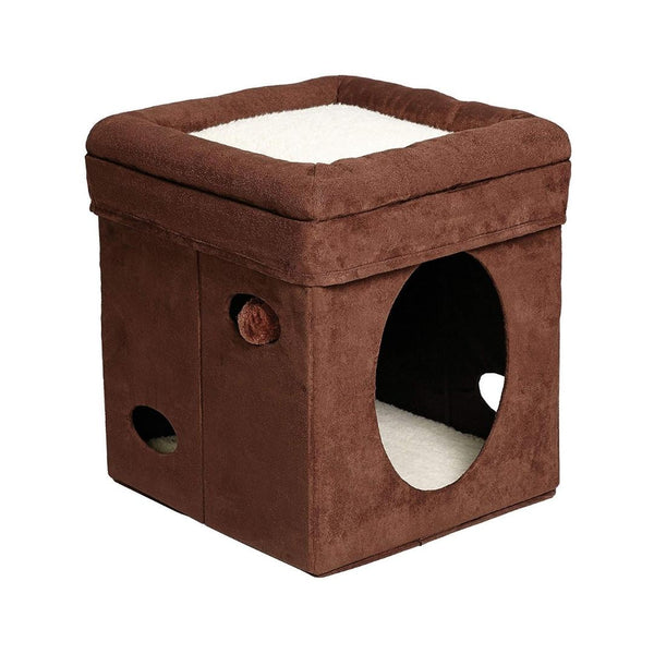 MidWest Curious Cat Cube Brown Petz.ae