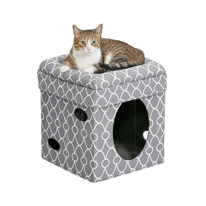 MidWest Curious Cat Cube Grey Petz.ae